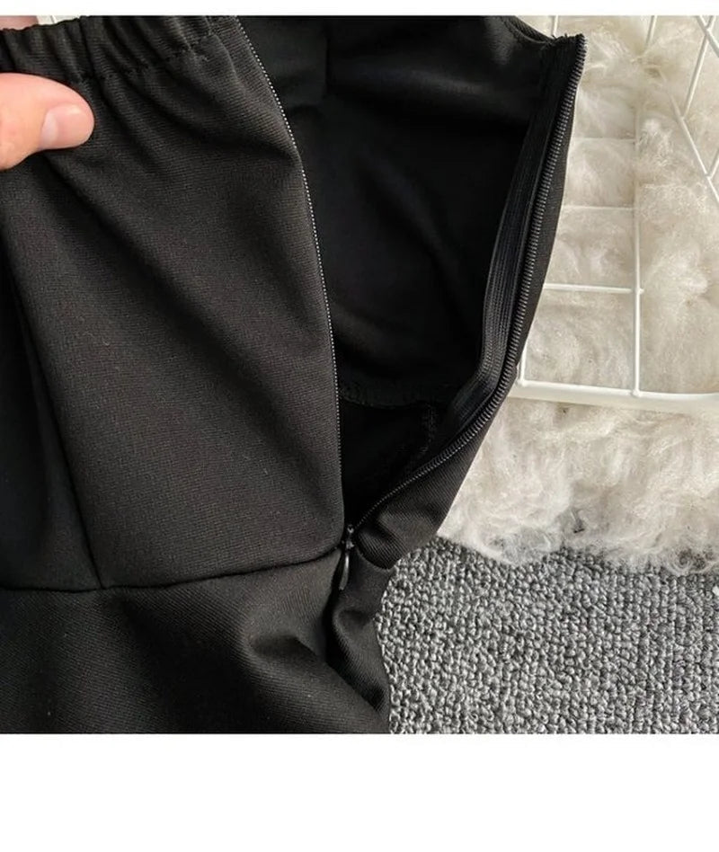 Kylethomasw Backless Club Dresses Hepburn Black Mini Dress High Waist a Line Slim Woman Dress Robe Femme