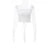 Fairycore Kawaii Lace Trim Front Tie Up T-shirt French Romatic Square Neck Crop Tops Slim Fitted Tees Y2k