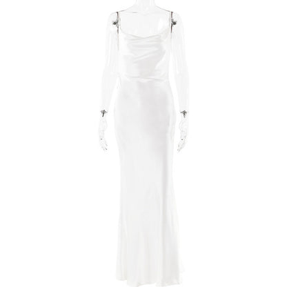 Backless 3drose Tassel Maxi Long Dresses for Sleeveless High Waist Bodycon Dress Lady Party Robe
