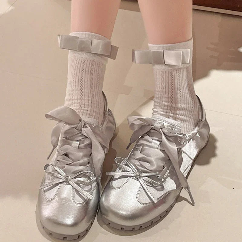 Designer Sneakers Flats Shoes Comfort Lace Up Non Slip Flats Outdoor Walk Shoes