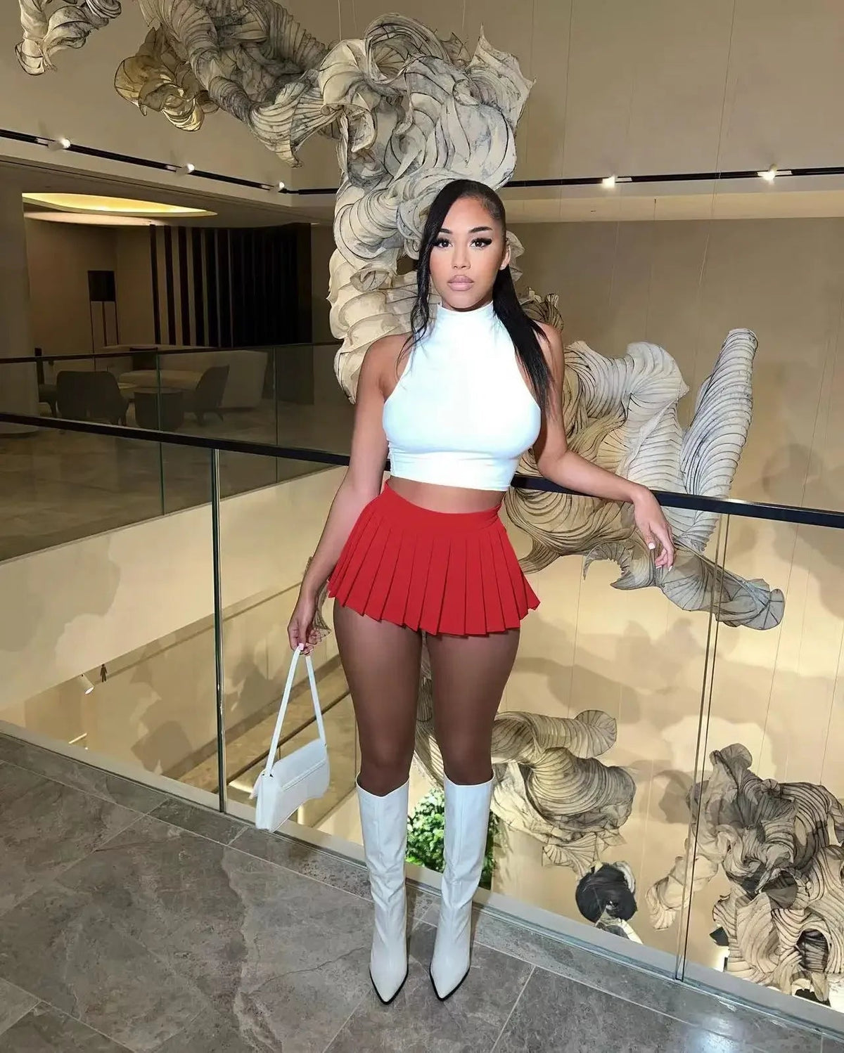 Mini Pleated Skirts for Korean High Wiast Tennis Skirt Summer Girl Y2k Accessories Aline Stretchy Skirt