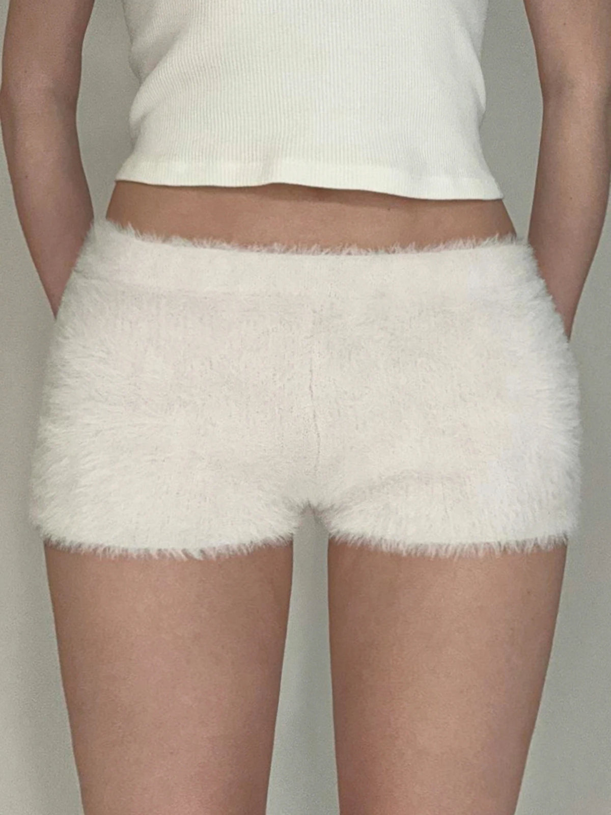 Exquisite Faux Fur Soft Simple New ��s Short Warm Fluffy Mini Pants