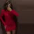 Sequins Backless Red Christmas Mini Dress Shiny O-neck Long Sleeve Dresses Female New Lady Slim Party Club Gowns