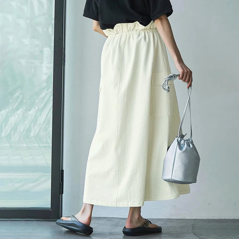 Skirt Sweet Autumn New Pockets Slim Long Skirt Club Party Female Versatile Skirt
