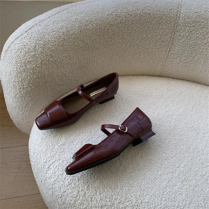 Shoes Heels Female Sneakers Flats Square Toe Modis Clogs Platform on Heels Dress Retro Summer Comfortable Ne