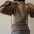 ’s Tie Up Backless Knitted Sweaters Autumn Long Sleeve Boat Neck Pullover Tops Korean Y2k Jumpers T-shirt