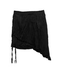 Summer Korean Retro High Street Low Waist Irregular Pleated Lace Up Short Skirt Skirt