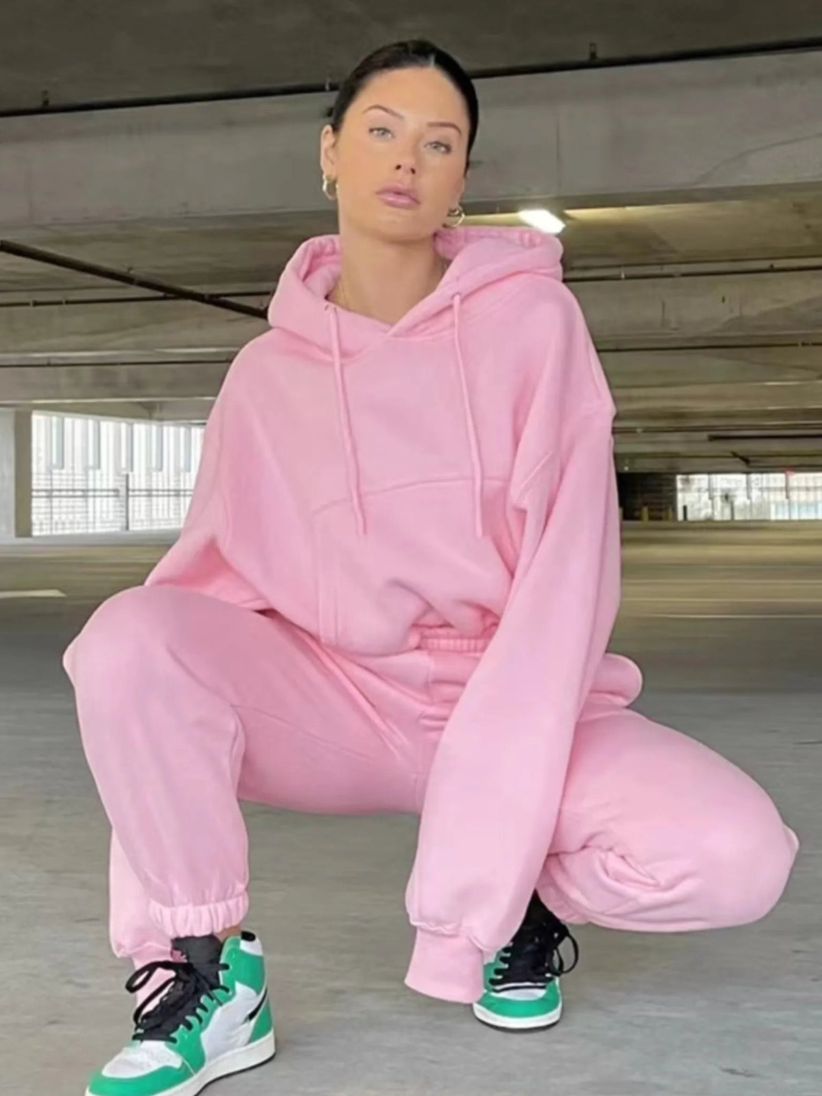 New Hoodies Suit Winter Spring Tracksuit Two Pieces Set Sports Pullover Sweatpants Sweatshirt Mujer