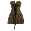 High Street Bandage Tube Dress for Birthday Party Eyelet Strapless Mini Dresses Korean Aline Robe