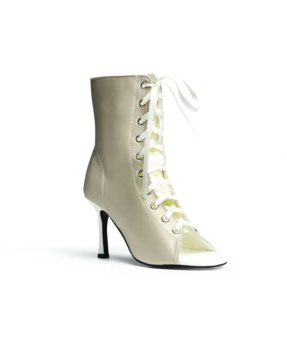 Satin Purple Fish Mouth Shoes Jazz Dance High Heels Dance Shoes Dancing Short Boots Jazz Dance Shoes Sandals