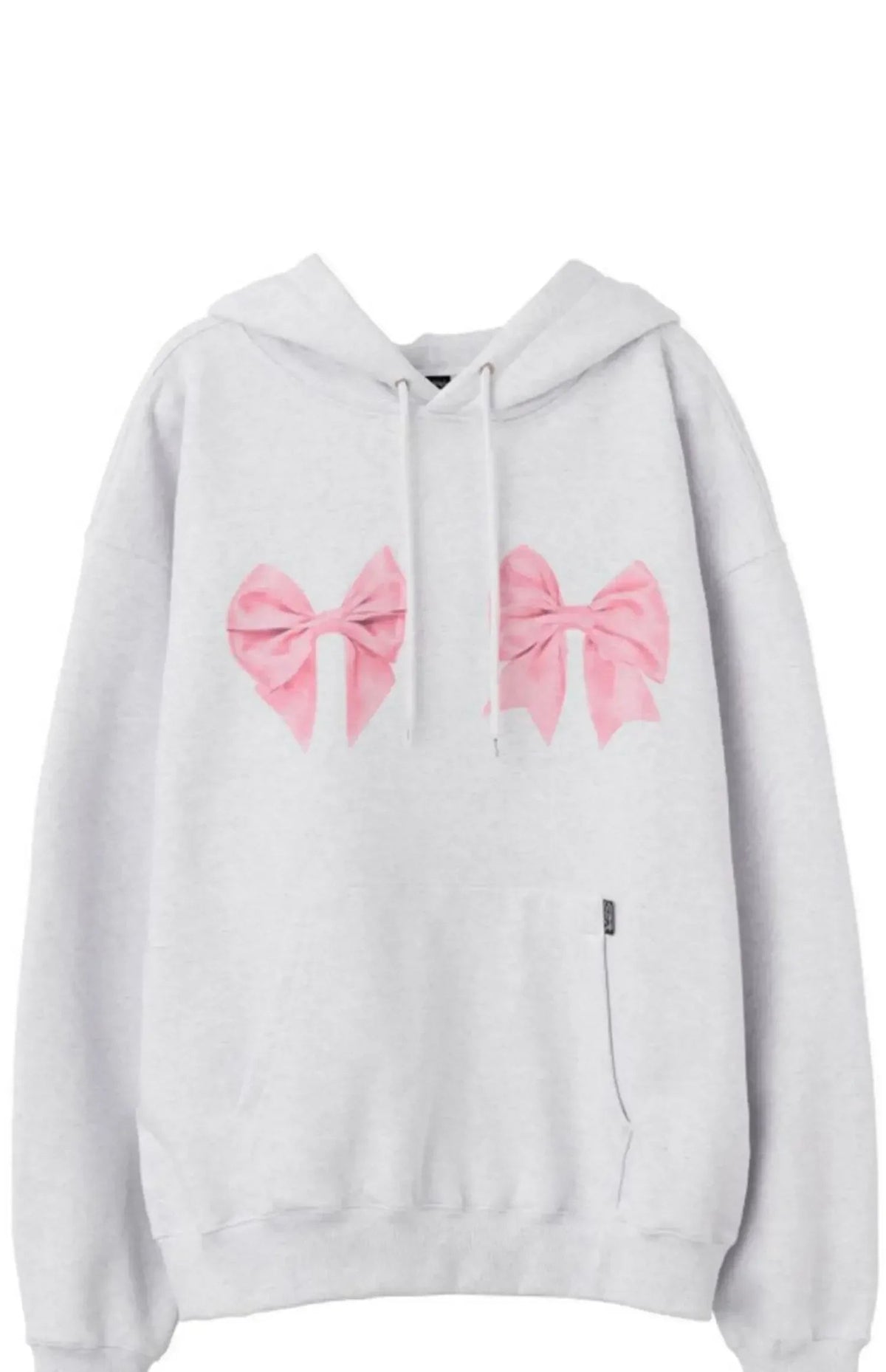 Kawaii Bow Print Hoodies Y2k Long Sleeve Sweatshirt Oversized Sweet Girl Causal Loose Autumn Winter Clothes Ins