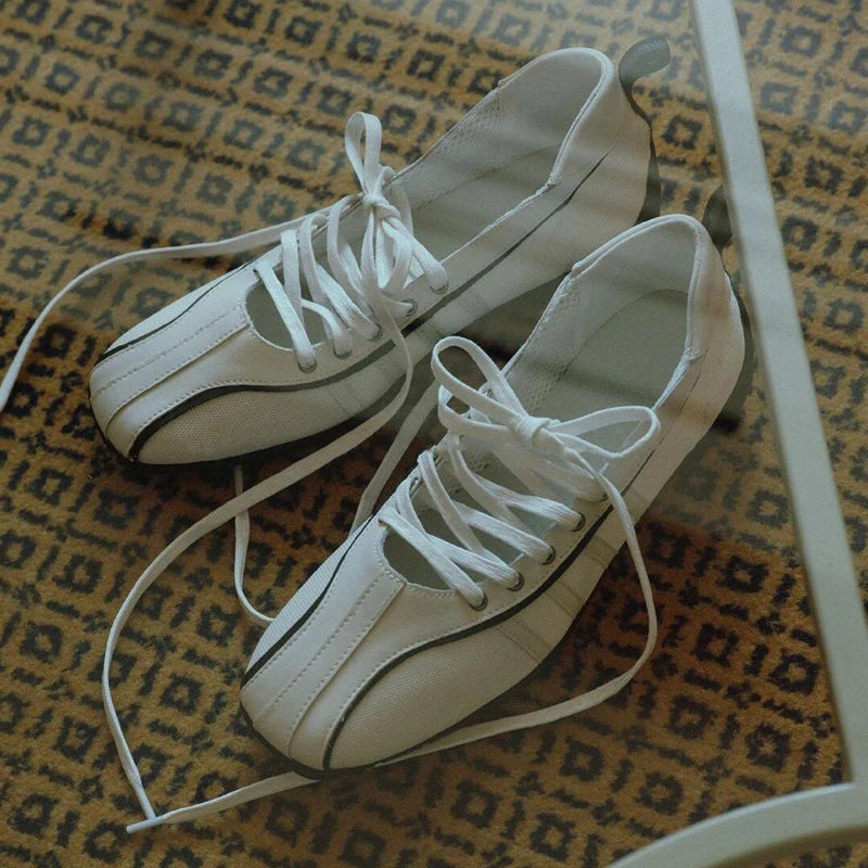 Autumn Black Ballet Shoes Flat Cross Strap Functional Shoes Comfortable Soft Bottom Mary Jane Shoes Ballet Sneakers