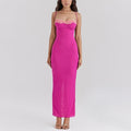 Lace Tube Party Dress High Waist Slim Fit Suspender Dresses Sleeveless Backless Long Dress for
