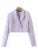Double-breasted Button Short Blazer High Waist Irregular Shorts Short Pants Long Sleeve Suits 2 Pieces Set