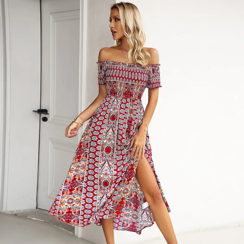Dress New Product One Shoulder Split Large Hem Skirt With Ruffle Edge Vestido Maxi Dress Bodycon Y2k