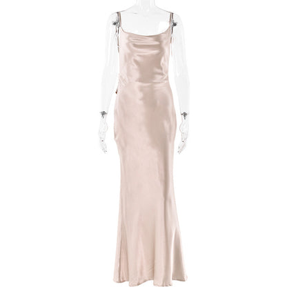 Backless 3drose Tassel Maxi Long Dresses for Sleeveless High Waist Bodycon Dress Lady Party Robe