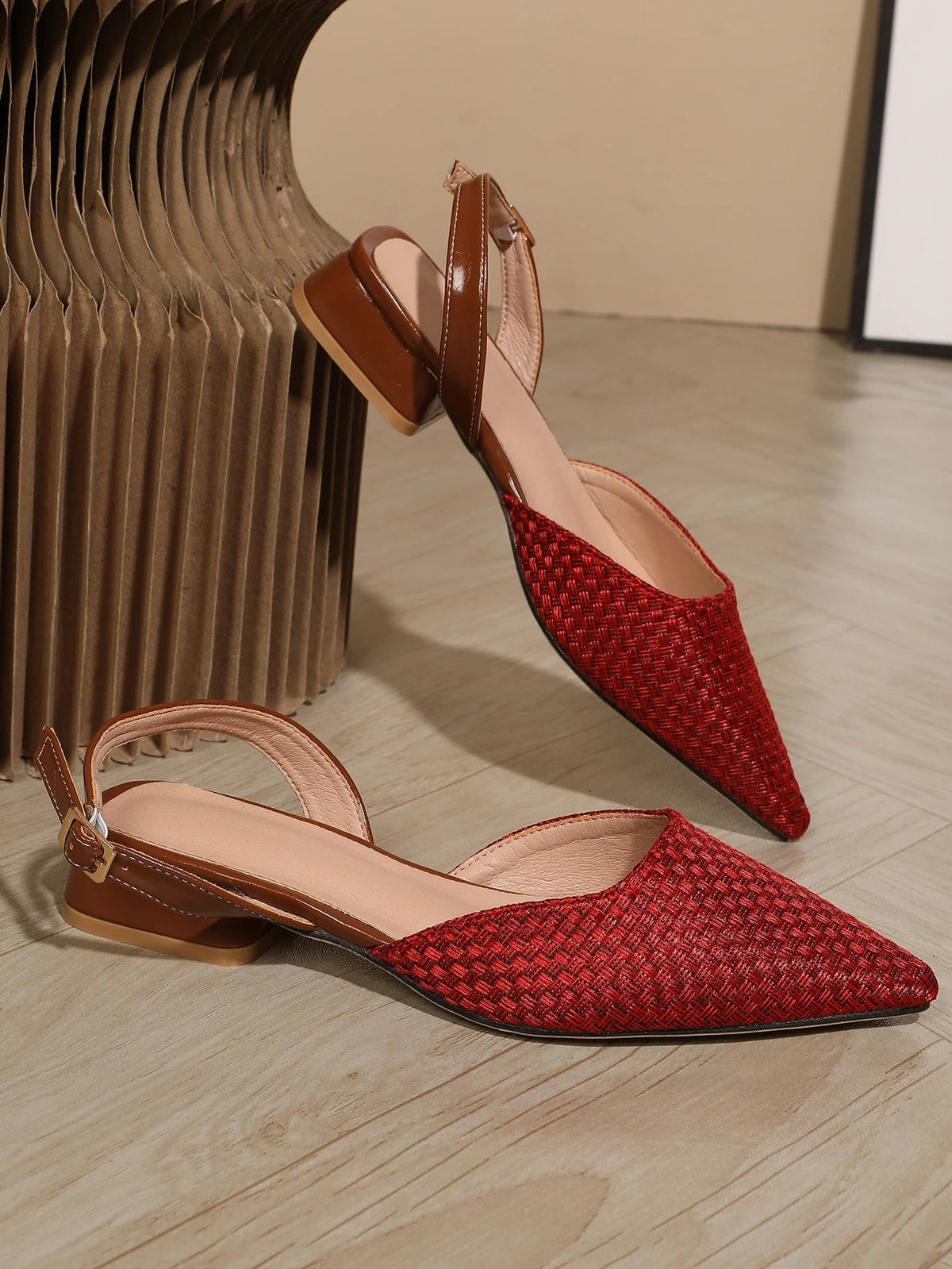 Classic Pointed Toe Block Heel Pumps Shoes, 1.06inch Heels for , Walking Shopping Summer Dress Shoes
