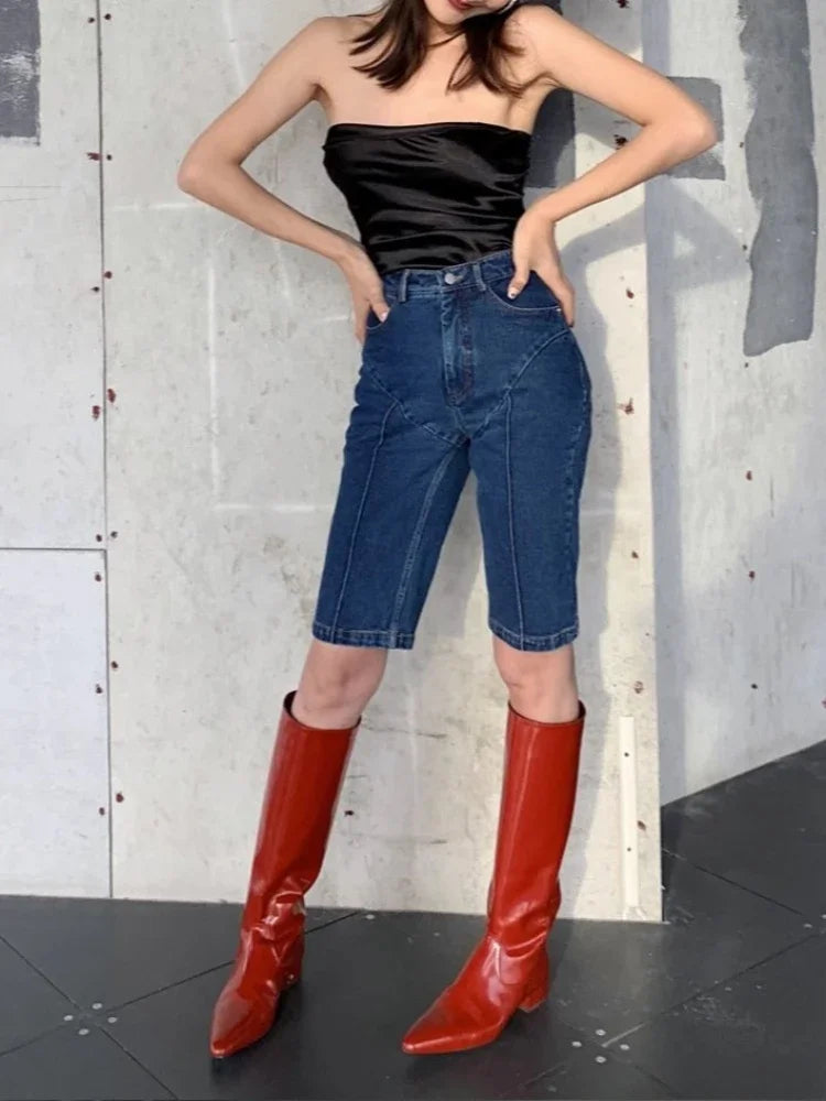 New Modern Knee High Long Boots for Red Footwear Female Pointed Toe Heels Autumn Western Boots Shoes