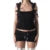 00s Retro Ruffles 2 Piece Set Bow Lace Trim Crop Tops Vest + Slim Fit Bloomers Shorts Y2k Fairy Kawaii Mathing Outfits
