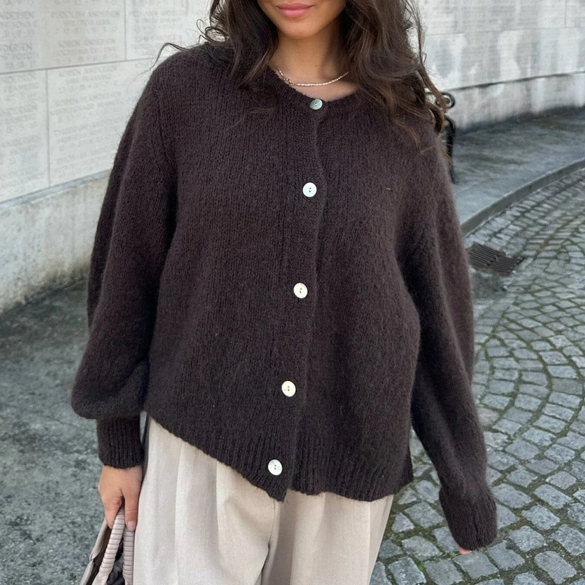 Basic Cardigans Front Button Up Long Sleeve Knitwear Y2k Color Soft Knitted Sweater Tops Outerwear