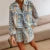 2 Piece Oufits Indie Graphic Print Front Tie Up Bowknot Full Sleeve Blouse T-shirt + Shorts Fairy Cottage Y2k
