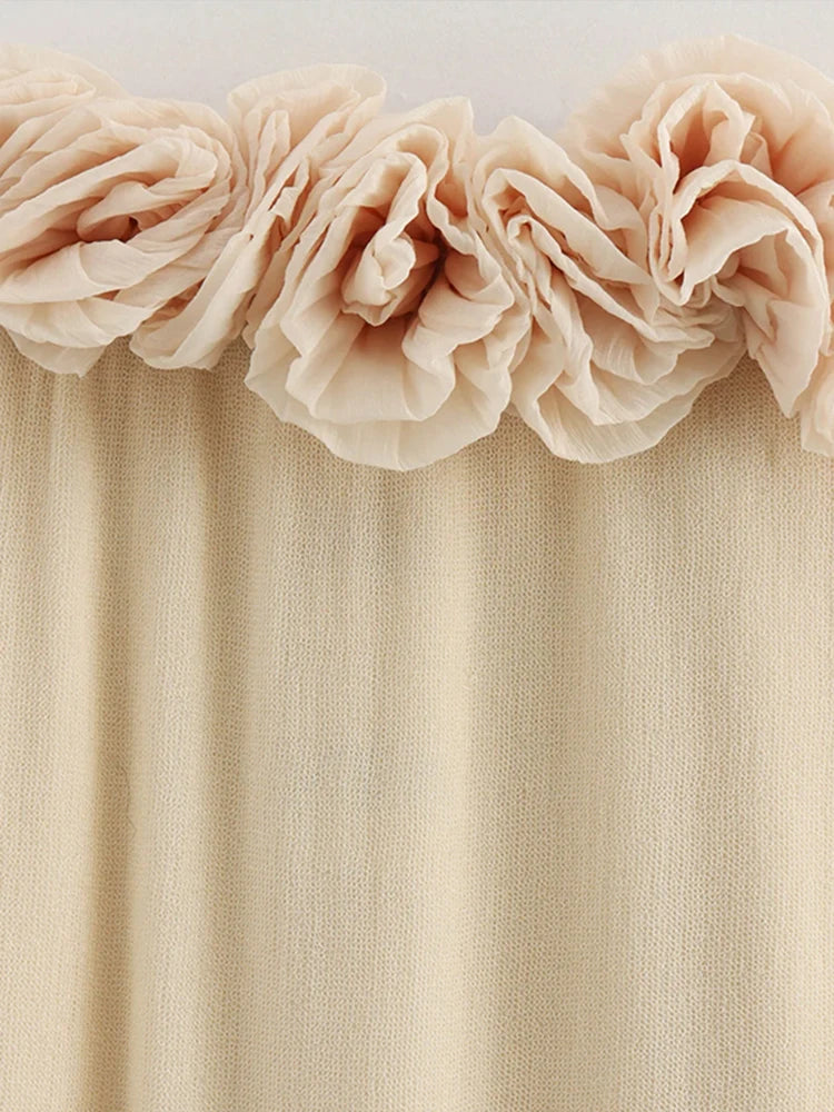 3d Flower Tube Dresses Knitted Sleeveless Long Dress Female Summer Autumn Street Party Evening