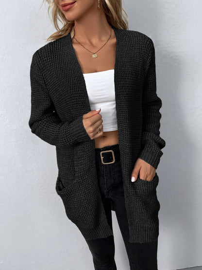 Dressbetty - Color Pockets Long Cardigan