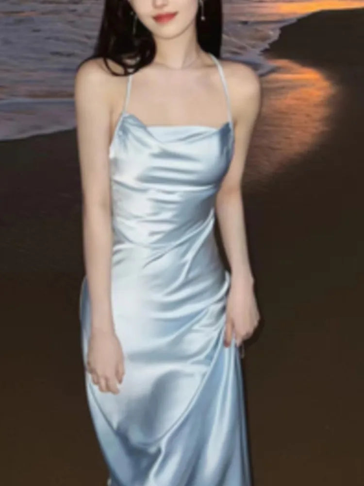 Evening Party Midi Dress Female Prom Vestidos Lady Holiday Beach Clothes Dress for