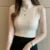 Knitted Slim Tank Top Sleeveless O-neck Crop Top T-shirt Cotton Off Shoulder Crop Tank Top Summer