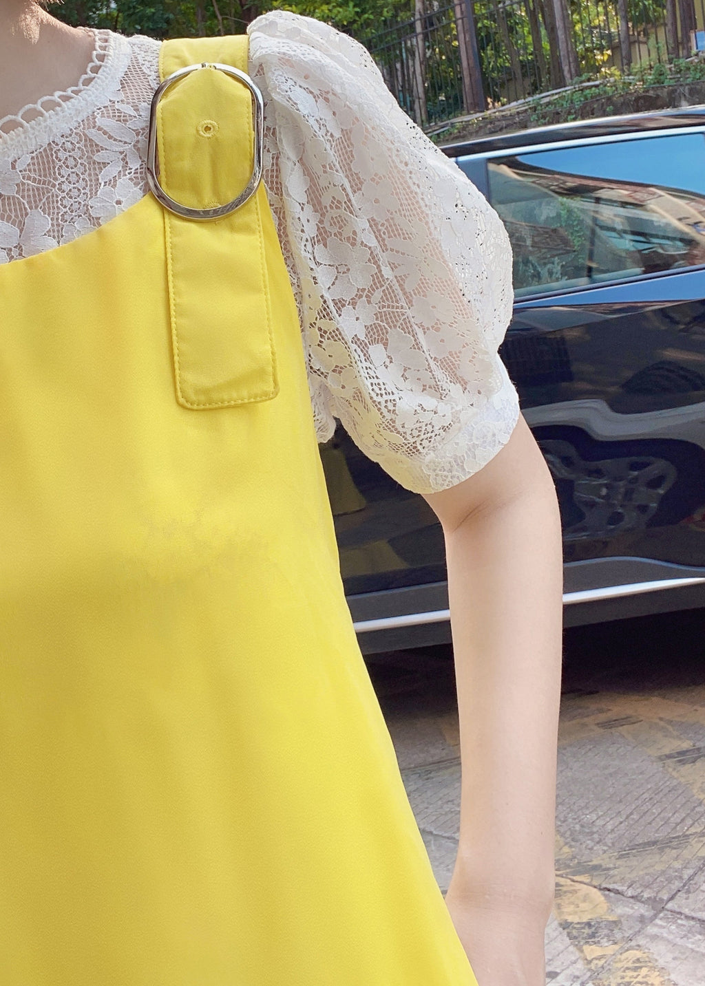 Pants Yellow Pockets Cotton Simple Sleeveless Jumpsuit
