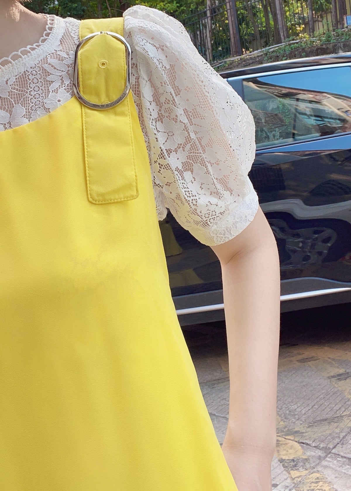 Pants Yellow Pockets Cotton Simple Sleeveless Jumpsuit