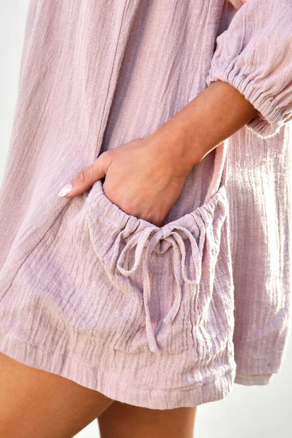 Single-breasted Color Loose Rompers