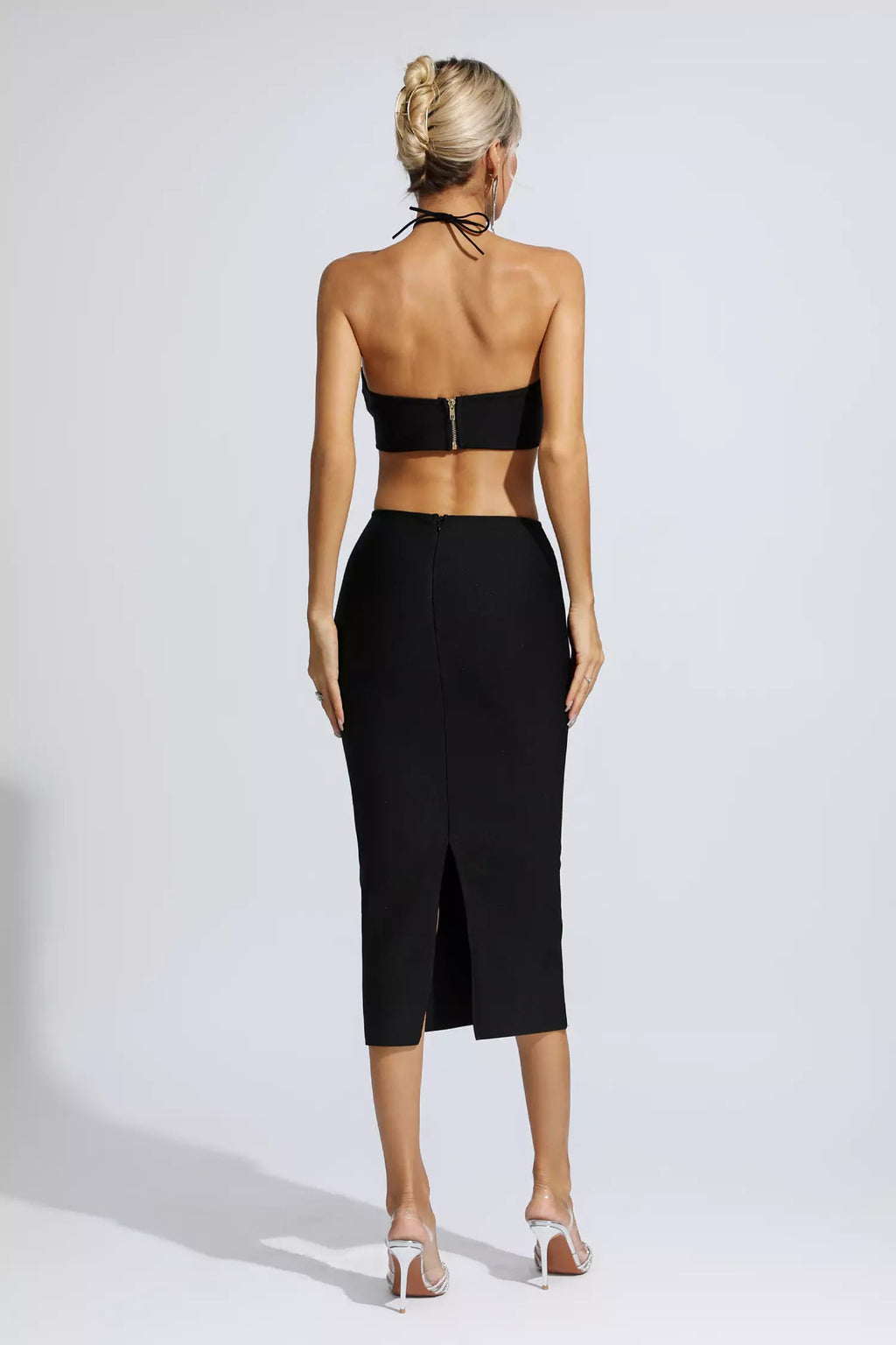 Skye Black Cutout Midi Dress