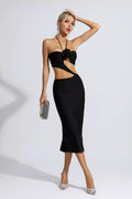 Skye Black Cutout Midi Dress