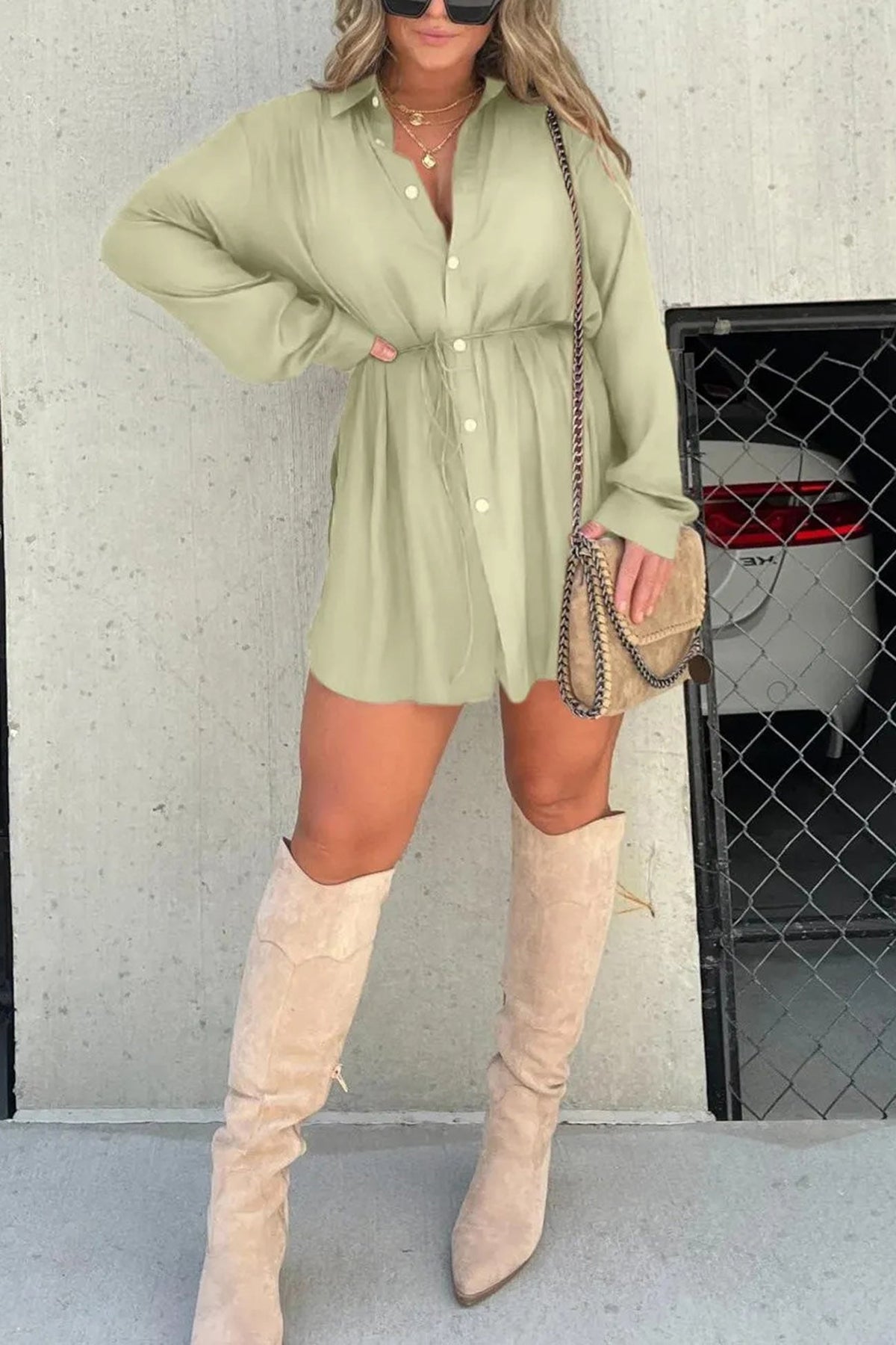 Fake Two-piece Blouse Rompers
