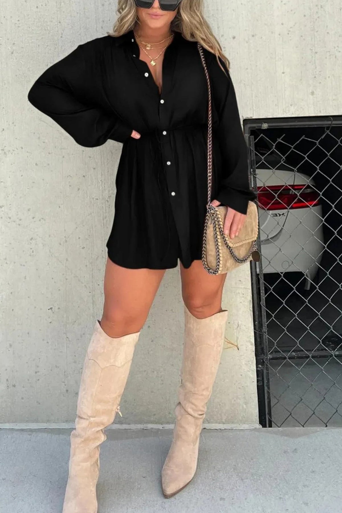 Fake Two-piece Blouse Rompers