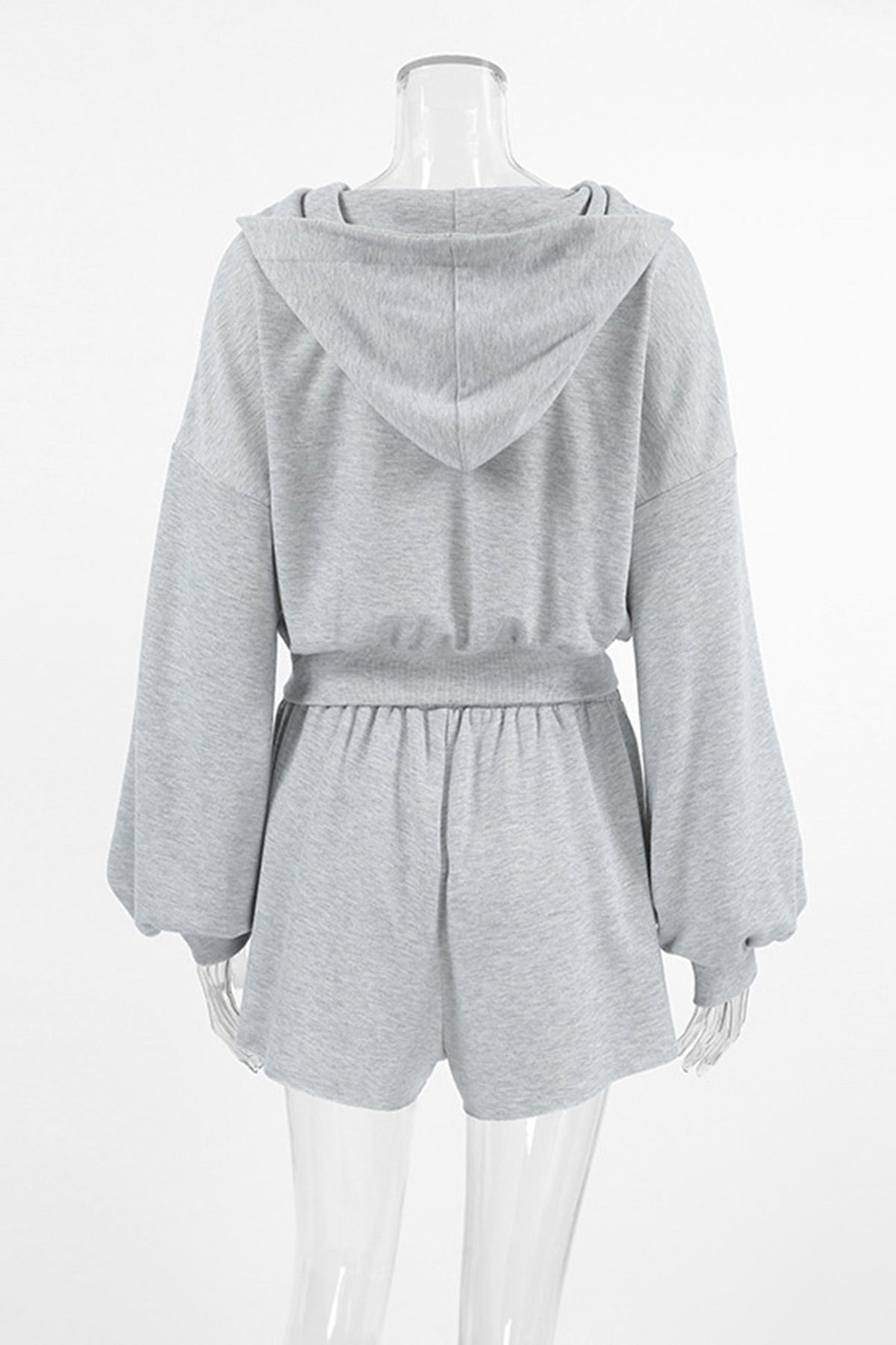 Hoodie Crop Top Shorts Set