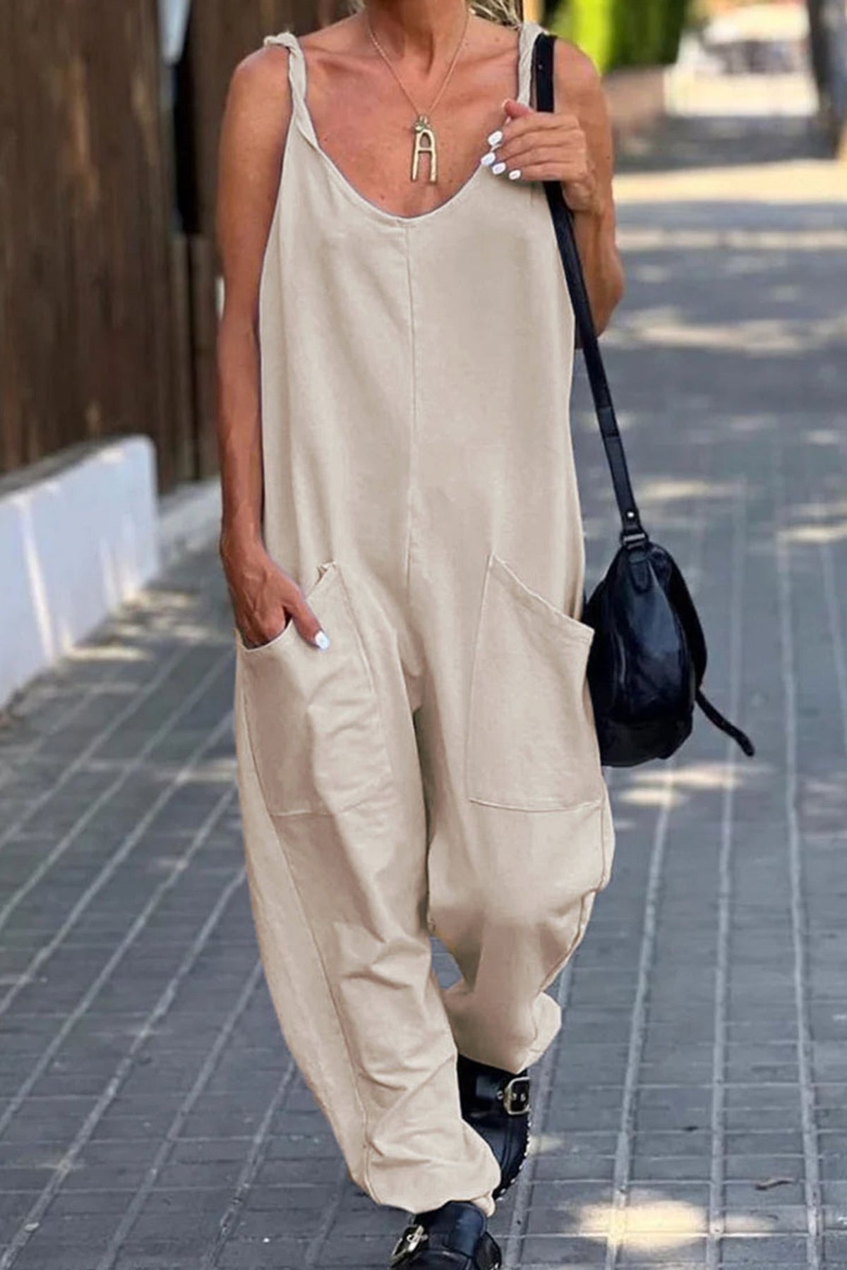 Pocketed Cami Jumpsuits