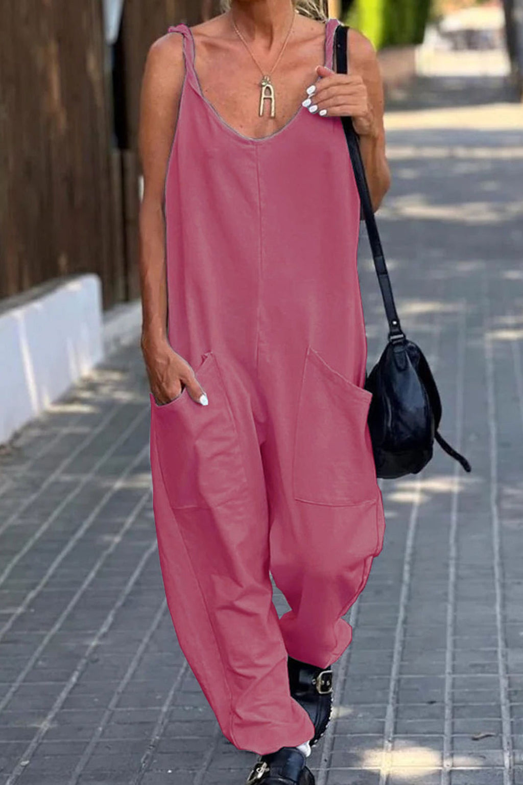 Pocketed Cami Jumpsuits