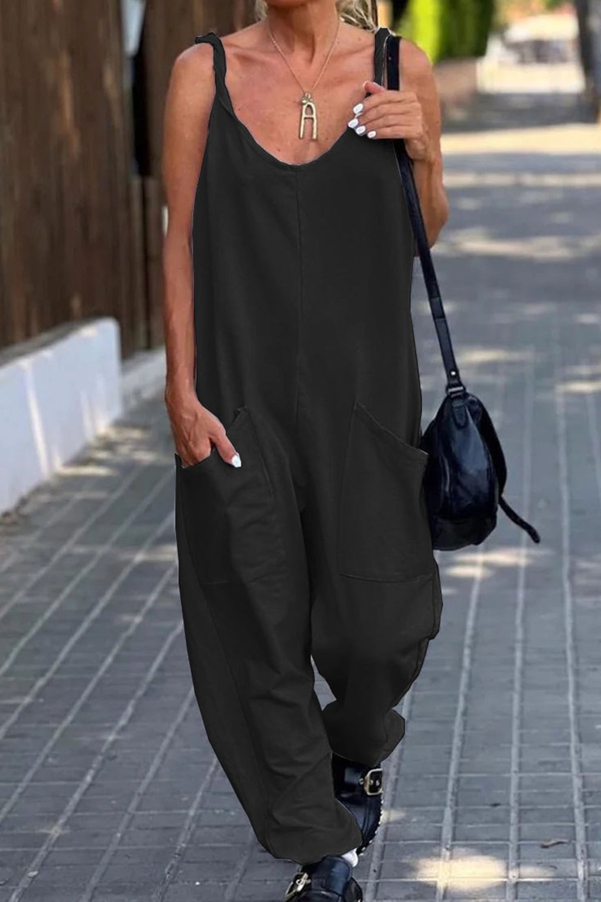 Pocketed Cami Jumpsuits