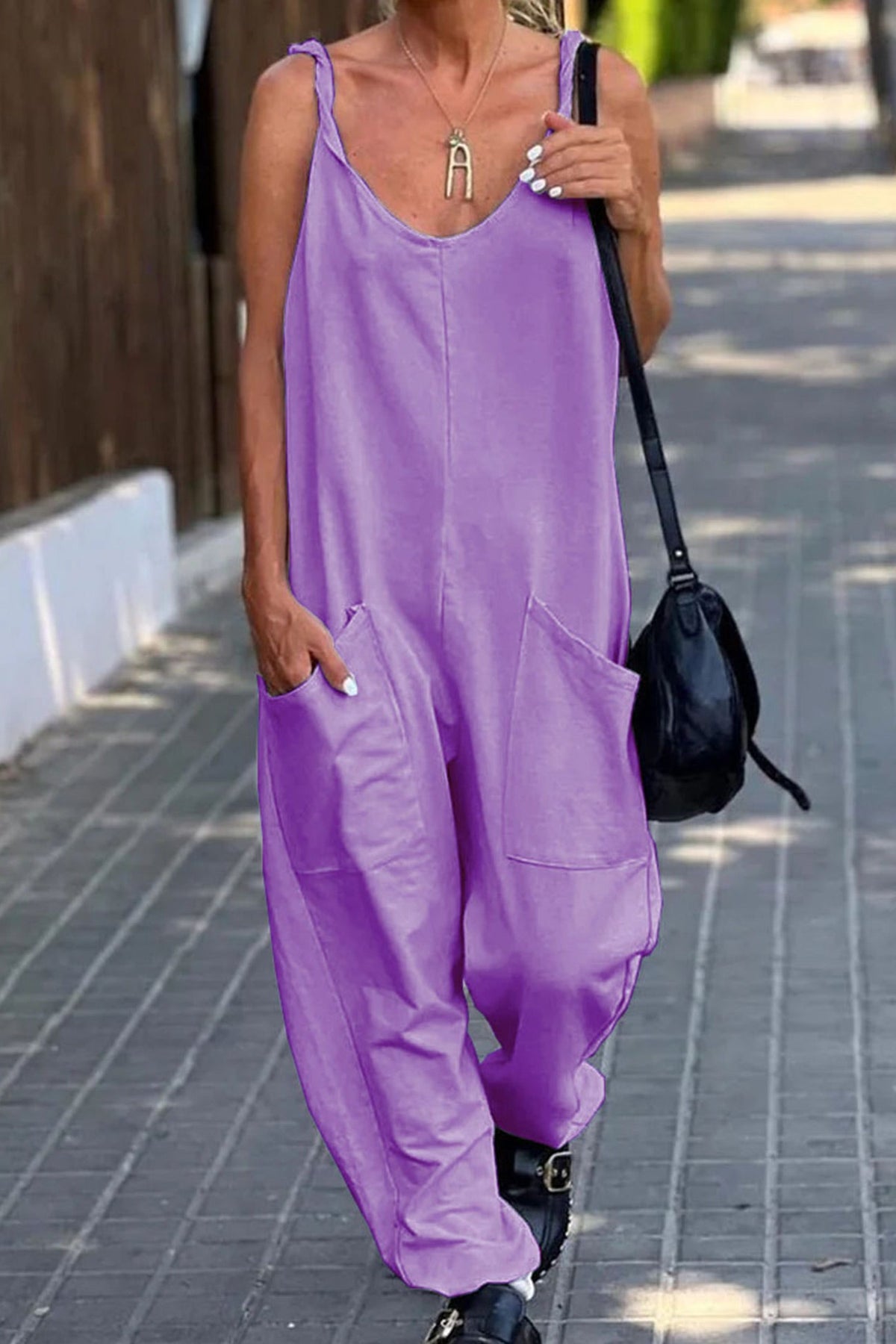 Pocketed Cami Jumpsuits