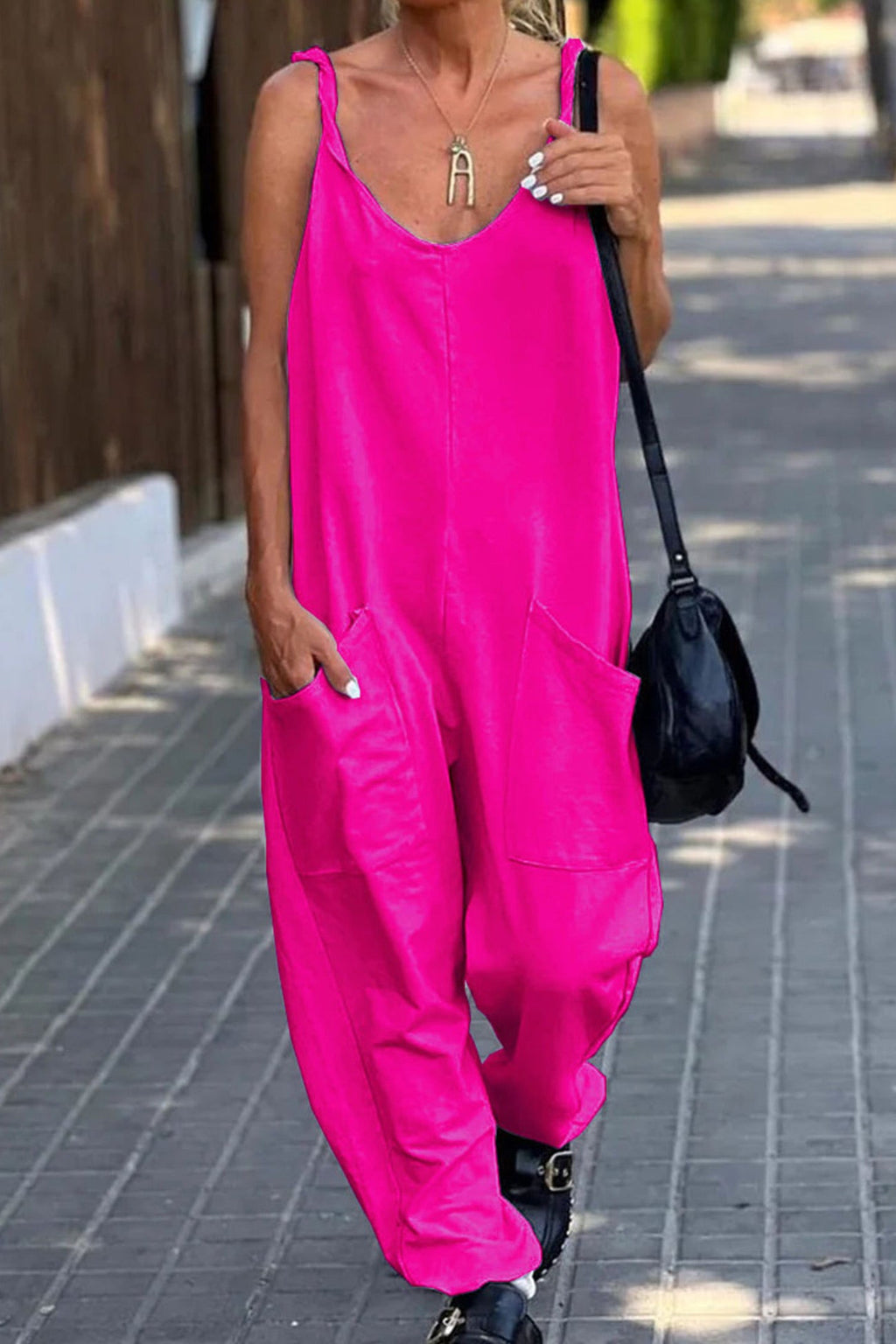 Pocketed Cami Jumpsuits
