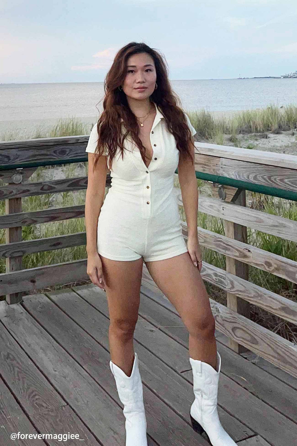Color Button Lapel Short Sleeve Rompers