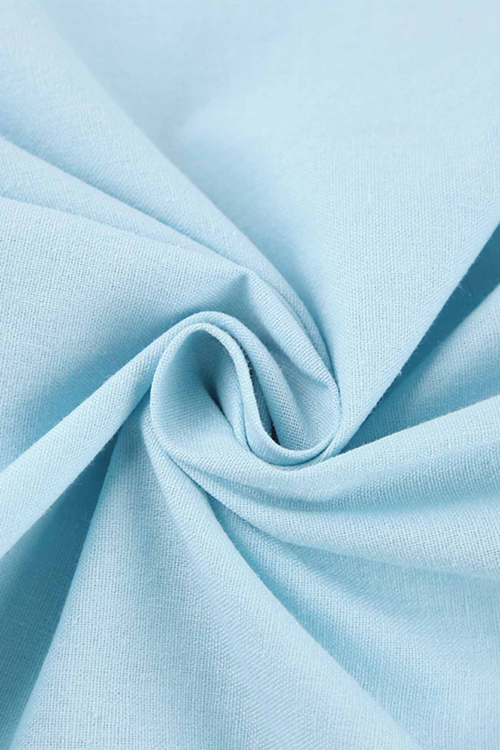 Color Puff Sleeve Knot Midi Dress