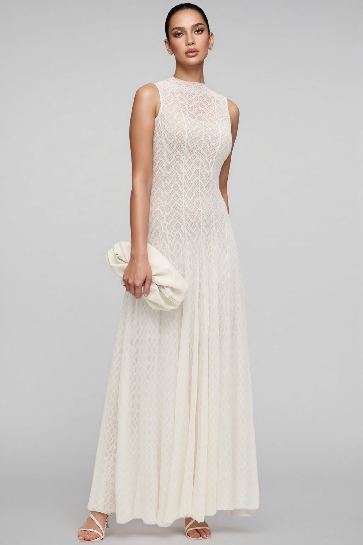 Lucas Pointelle Sleeveless Maxi Dress