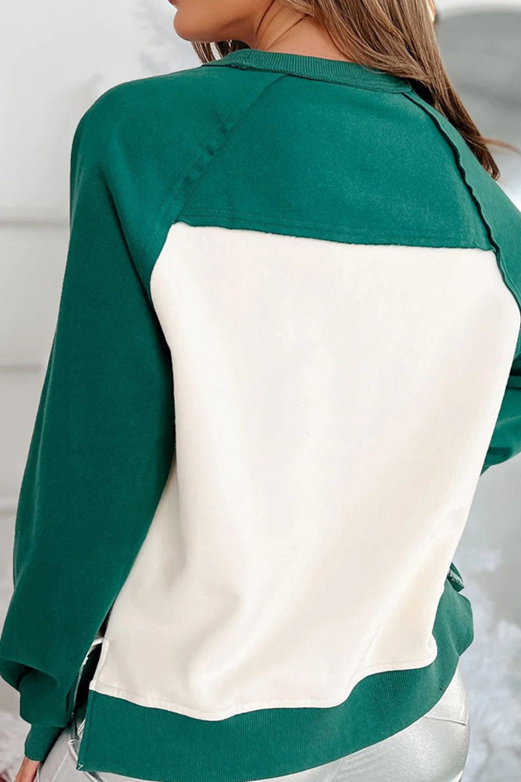 Splicing Sequins Christmas Trees Sweatshirt