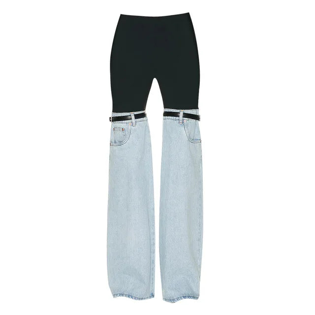 ’s Palazzo Trousers Wide Jeans Loose Denim Pants Summer New Low Rise Jeans