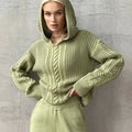 Knitted Hoodies Sweater Loose Long Sleeve Autumn Pullover Woman Street Baggy Coat Female Winter Clothes