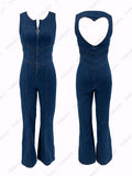 Pu Leather Backless Jumpsuit Wide Leg Jumpsuit Overalls for Skinny Hot Faux Jumpsuit