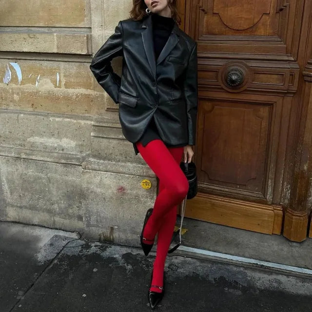 Red Tights Winter See Through Slim Lingerie ’s Pantyhose New Lingerie Lace Leggings Bodys Socks